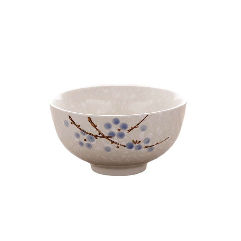 Jinzhongtai 4.5-Inch Japanese Style Underglaze Xiaomi Rice Bowl Ceramic Tableware Hotel Restaurant Home Wholesale Price