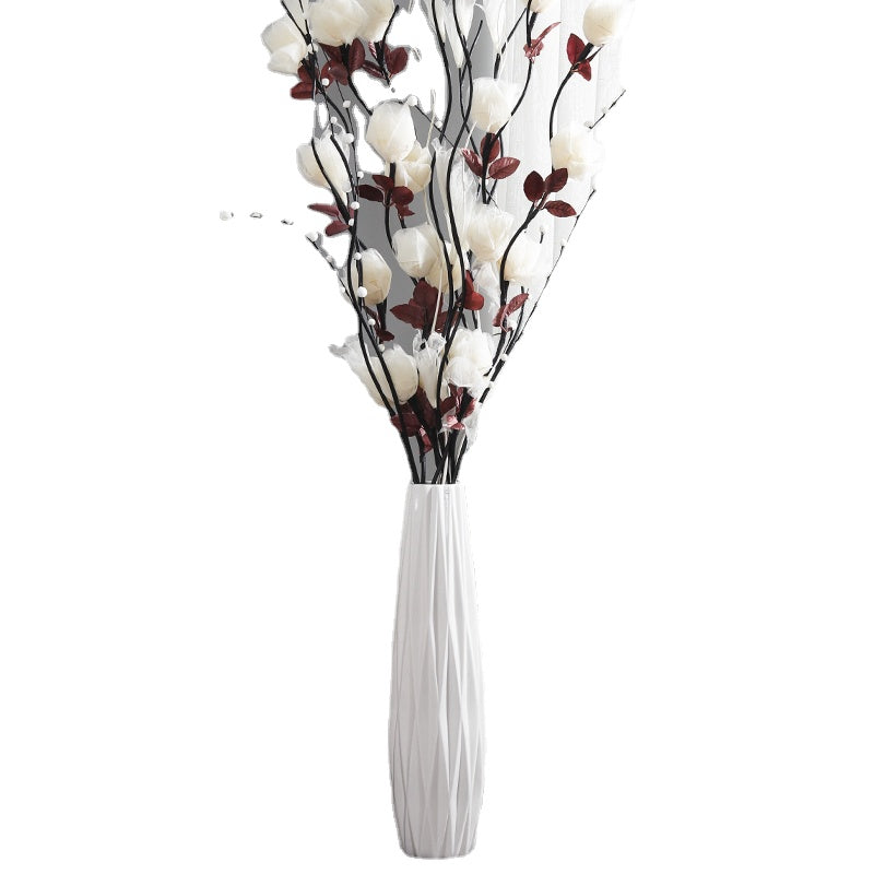 Ceramic Floor Large Vase Decoration Dried Flower Arrangement in Living Room Home White Modern Nordic Creative Hallway Decoration