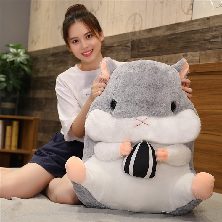 Cute hamster pillow doll doll plush toy sleeping doll on big bed