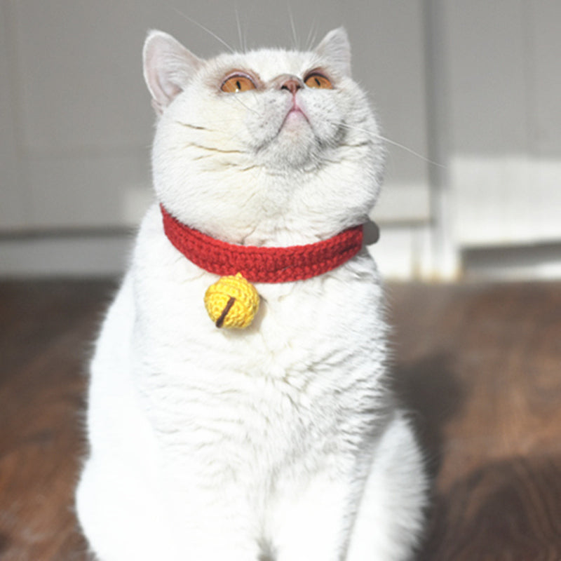 Cat collar silent bell adjustable