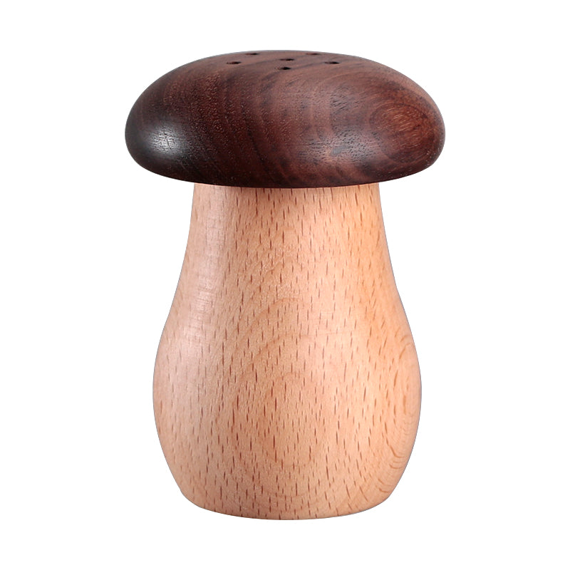 Creative solid wood toothpick container high grade household toothpick box black walnut wood cute mushroom toothpick can