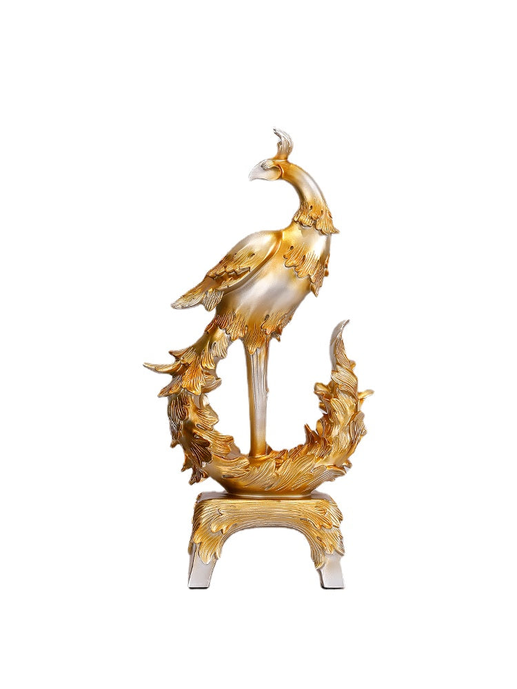 Decoration Home Ornament Living Room TV Wine Cabinet European Phoenix Decoration Art Creative American Entrance Decoration Gift