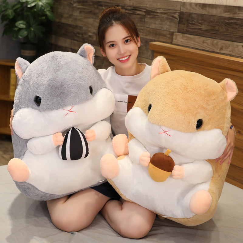 Cute hamster pillow doll doll plush toy sleeping doll on big bed