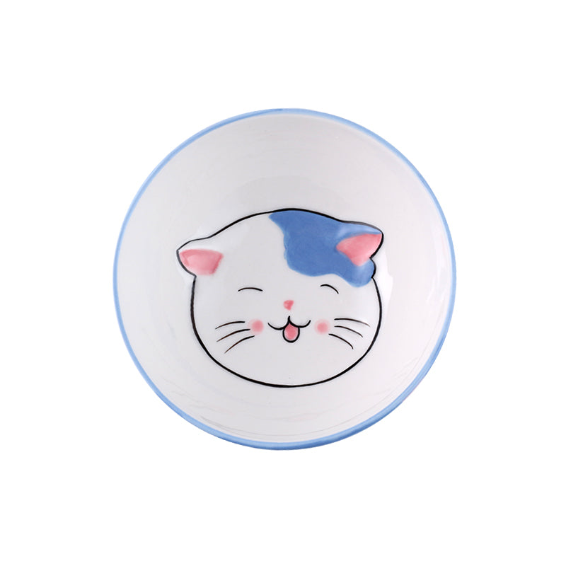 Cartoon Pet Cat Series Ceramic Bowl and Spoon Ceramic Tableware Set