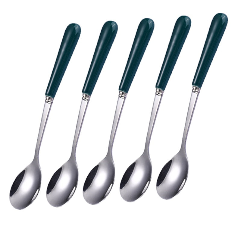 Fruit Fork Home Cute Spoon Stainless Steel Nordic Dessert Spoon Pastry Fork Fruit Toothpick Fruit Fork Tableware Set