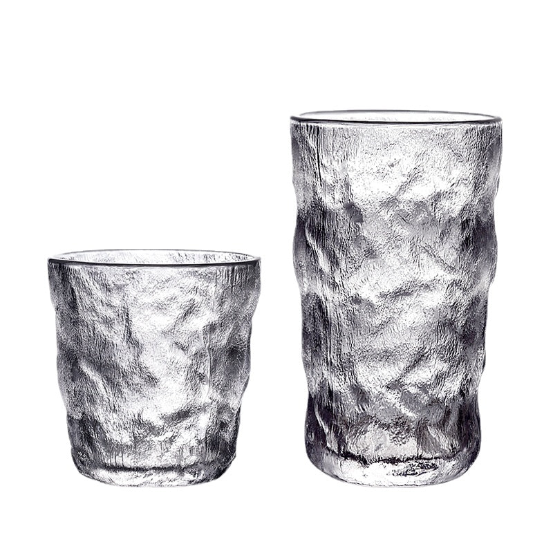 Joto Japanese Glass Household Water Cup Thickened Glacier Cup Whiskey Shot Glass Tea Cup Juice Milk Coffee Cup