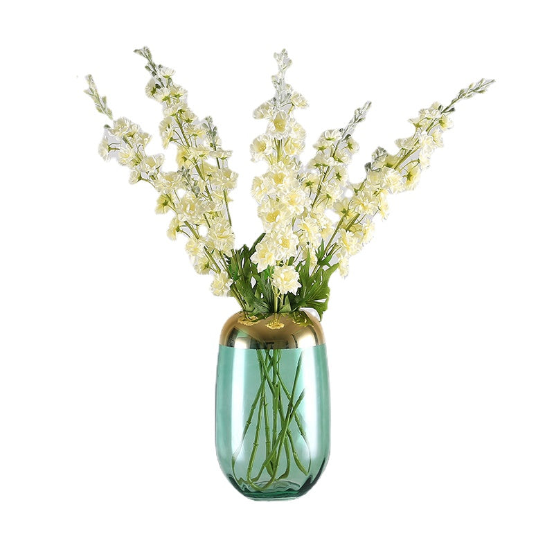 Vase Decoration Nordic Dried Flower Living Room Furnishings Flower Arrangement Light Luxury Glass Decoration Modern Simple Dining Table Transparent Decoration