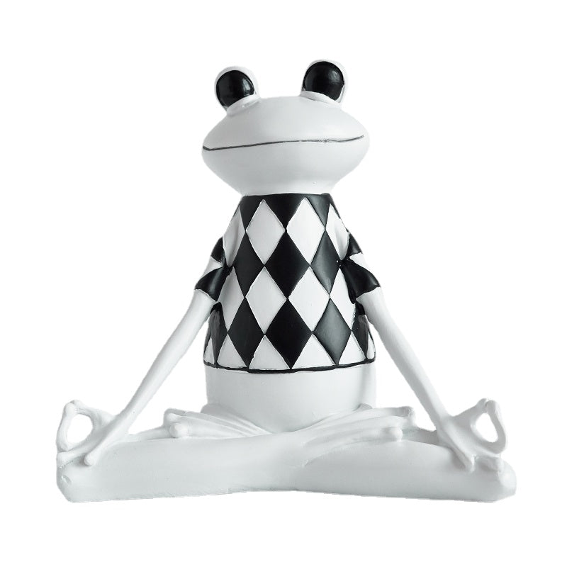 Modern Nordic Yoga Frog Resin Decorations Living Room TV Cabinet Ornament Room Furnishings Gift