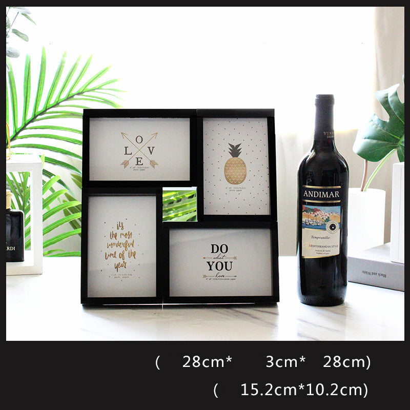 Creative combination frame 4-frame 6-inch table hanging wall dual-purpose conjoined photo wall frame