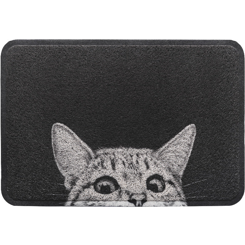 Cartoon cat silk enclosure doormat