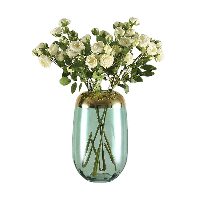 Vase Decoration Nordic Dried Flower Living Room Furnishings Flower Arrangement Light Luxury Glass Decoration Modern Simple Dining Table Transparent Decoration