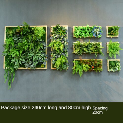 Simulation Green Plant Wall Plant Succulent Decoration Fake Flower Wall Hotel Photo Frame Hanging Decoration Restaurant Deer Head Wall Hanging Decoration