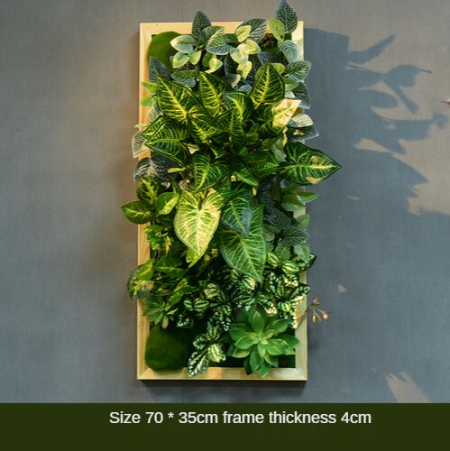 Simulation Green Plant Wall Plant Succulent Decoration Fake Flower Wall Hotel Photo Frame Hanging Decoration Restaurant Deer Head Wall Hanging Decoration