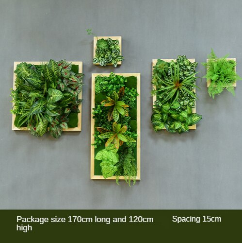 Simulation Green Plant Wall Plant Succulent Decoration Fake Flower Wall Hotel Photo Frame Hanging Decoration Restaurant Deer Head Wall Hanging Decoration