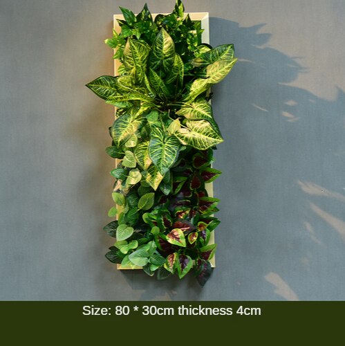 Simulation Green Plant Wall Plant Succulent Decoration Fake Flower Wall Hotel Photo Frame Hanging Decoration Restaurant Deer Head Wall Hanging Decoration