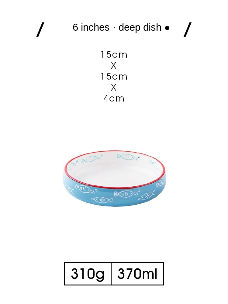 Ezicok Nordic Simple Cutlery Plate Couple Plate Household round Plate Rice Bowl Japanese Salad Bowl Bowl and Dish Set