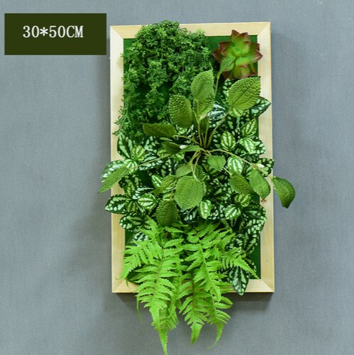 Simulation Green Plant Wall Plant Succulent Decoration Fake Flower Wall Hotel Photo Frame Hanging Decoration Restaurant Deer Head Wall Hanging Decoration