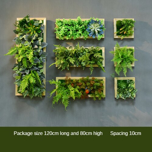 Simulation Green Plant Wall Plant Succulent Decoration Fake Flower Wall Hotel Photo Frame Hanging Decoration Restaurant Deer Head Wall Hanging Decoration