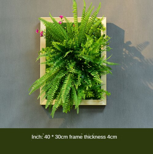 Simulation Green Plant Wall Plant Succulent Decoration Fake Flower Wall Hotel Photo Frame Hanging Decoration Restaurant Deer Head Wall Hanging Decoration