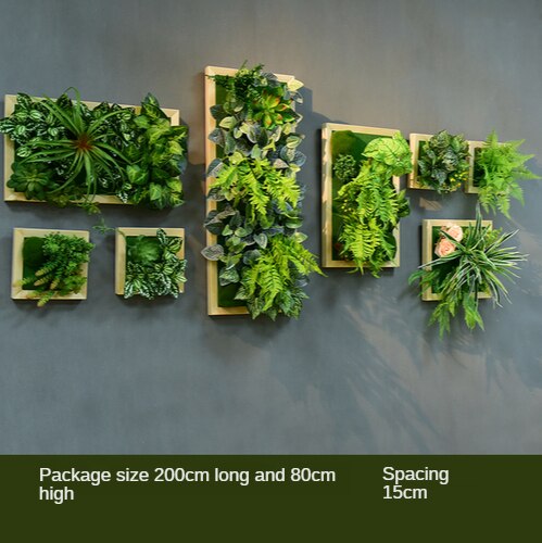 Simulation Green Plant Wall Plant Succulent Decoration Fake Flower Wall Hotel Photo Frame Hanging Decoration Restaurant Deer Head Wall Hanging Decoration