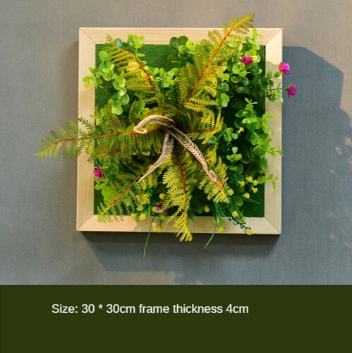 Simulation Green Plant Wall Plant Succulent Decoration Fake Flower Wall Hotel Photo Frame Hanging Decoration Restaurant Deer Head Wall Hanging Decoration