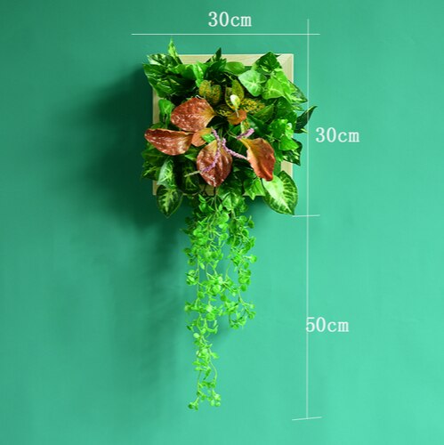 Simulation Green Plant Wall Plant Succulent Decoration Fake Flower Wall Hotel Photo Frame Hanging Decoration Restaurant Deer Head Wall Hanging Decoration