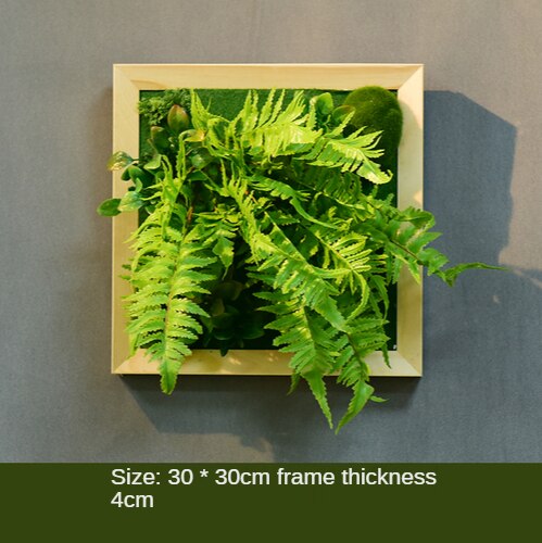 Simulation Green Plant Wall Plant Succulent Decoration Fake Flower Wall Hotel Photo Frame Hanging Decoration Restaurant Deer Head Wall Hanging Decoration