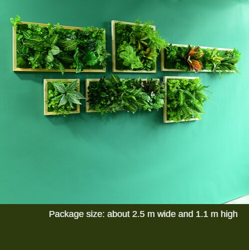 Simulation Green Plant Wall Plant Succulent Decoration Fake Flower Wall Hotel Photo Frame Hanging Decoration Restaurant Deer Head Wall Hanging Decoration