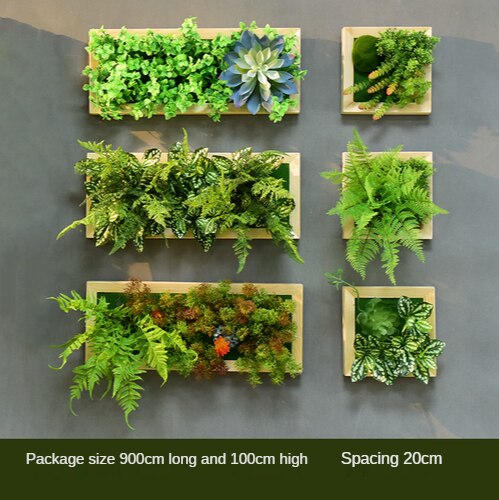 Simulation Green Plant Wall Plant Succulent Decoration Fake Flower Wall Hotel Photo Frame Hanging Decoration Restaurant Deer Head Wall Hanging Decoration