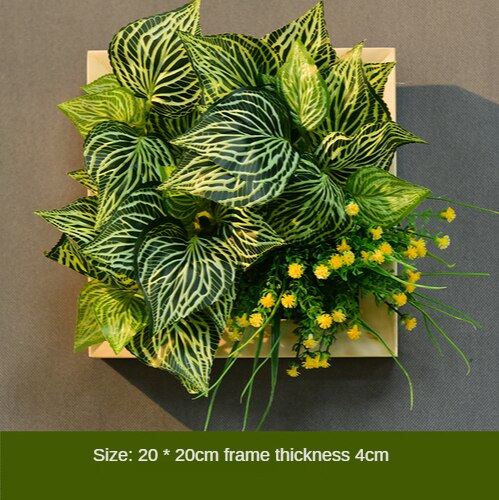 Simulation Green Plant Wall Plant Succulent Decoration Fake Flower Wall Hotel Photo Frame Hanging Decoration Restaurant Deer Head Wall Hanging Decoration