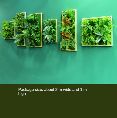 Simulation Green Plant Wall Plant Succulent Decoration Fake Flower Wall Hotel Photo Frame Hanging Decoration Restaurant Deer Head Wall Hanging Decoration