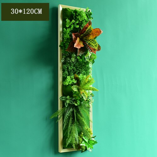 Simulation Green Plant Wall Plant Succulent Decoration Fake Flower Wall Hotel Photo Frame Hanging Decoration Restaurant Deer Head Wall Hanging Decoration