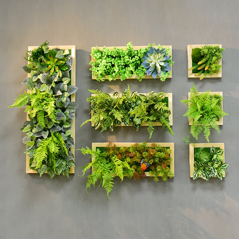 Simulation Green Plant Wall Plant Succulent Decoration Fake Flower Wall Hotel Photo Frame Hanging Decoration Restaurant Deer Head Wall Hanging Decoration