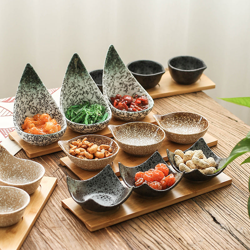 Japanese Cuisine Hot Pot Tableware Creative Snacks Cold Dish Snack Dried Fruit Art Sushi Cold Dish Plate Sauce Seasoning Dish