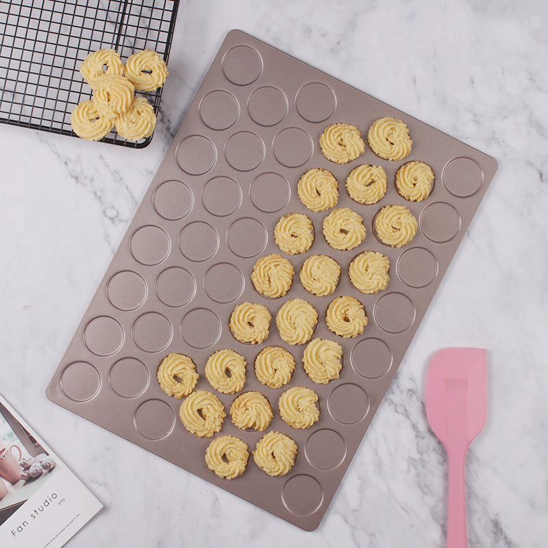 53/28 non-stick macaroon mold cookie baking pan with non-stick dissolved bean puffs