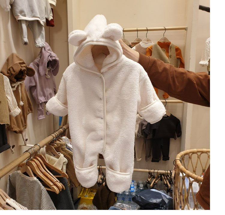 Cute baby plush rabbit onesie