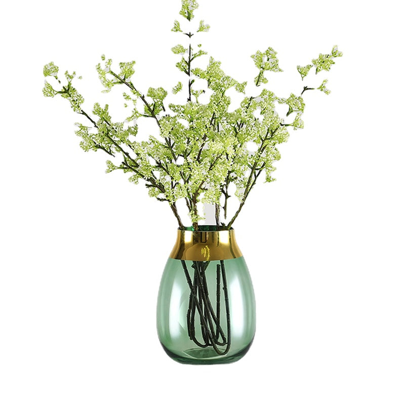 Vase Decoration Nordic Dried Flower Living Room Furnishings Flower Arrangement Light Luxury Glass Decoration Modern Simple Dining Table Transparent Decoration