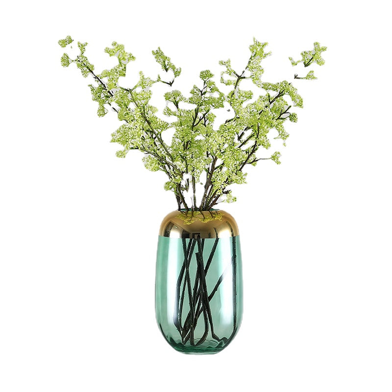 Vase Decoration Nordic Dried Flower Living Room Furnishings Flower Arrangement Light Luxury Glass Decoration Modern Simple Dining Table Transparent Decoration