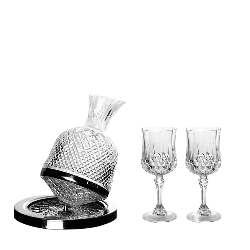 European Style High-End Entry Lux Crystal Glass High Leg Red Wine Cup Gyro Tumbler Red Wine Wine Decanter Home Use Set