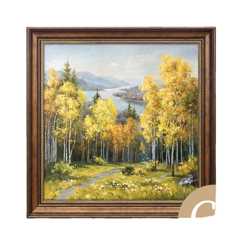 Pure hand painted American oil painting Van Gogh harvest landscape mural entrance restaurant decoration painting