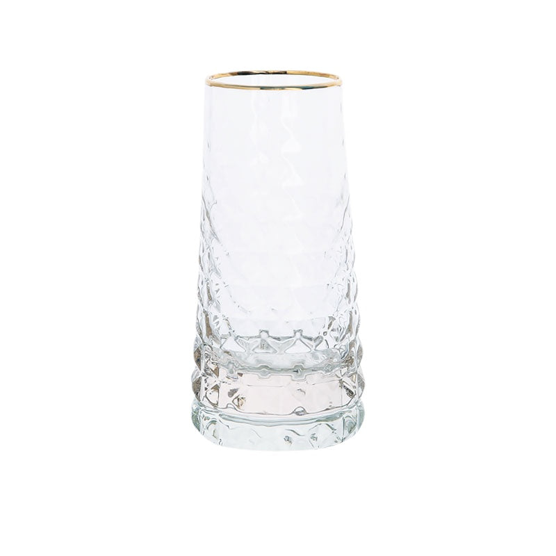 INS Internet Celebrity Lead-Free Glass Cup Gem Whiskey Shot Glass Transparent and Creative Milky Tea Cup Ice Cream Juice Cup