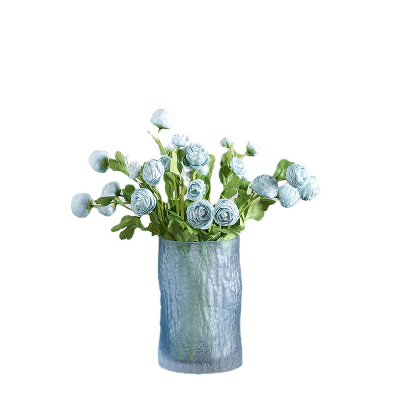 Nordic Creative Simple Rich Bamboo Flower Vase Decoration Flower Arrangement in Living Room and Dining Table Dried Flower Decoration Glass Transparent Ins Style